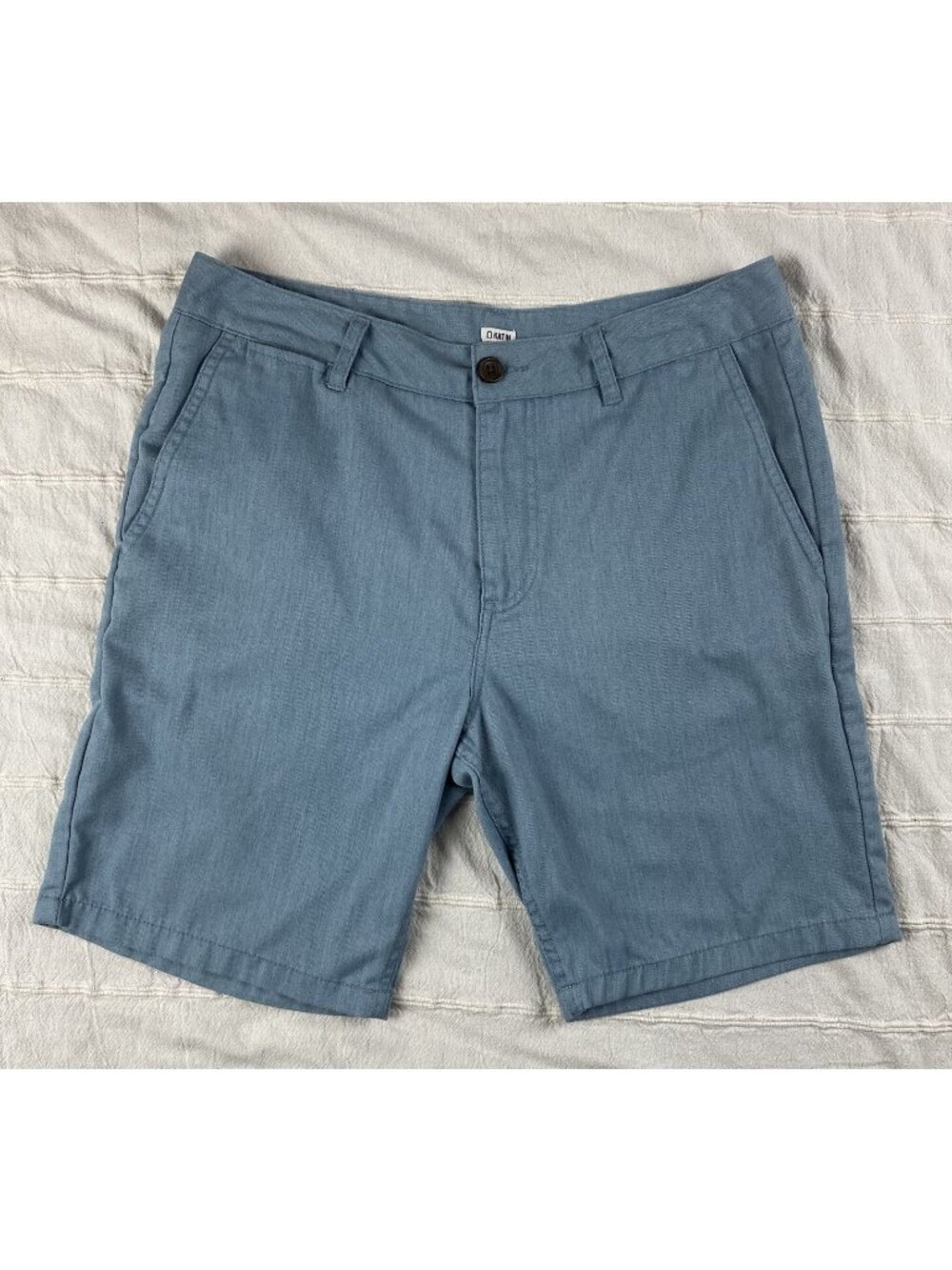 Katin Chino Shorts Men's Size 31 Blue Surf Beach 8.5" Inseam Mid Rise Easy Care
